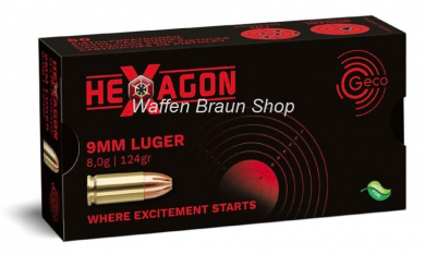 GECO 9 mm Luger HEXAGON 8,0g/124gr 