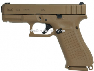 Glock Pistole Mod.19x Coyote 9mm Luger 