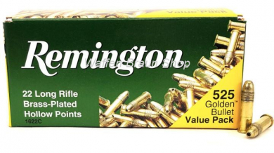Remington #21250 1622C RIMFIRE .22LR HIGH VELOCITY 36GR HP COPPER PLATED 525Stück 