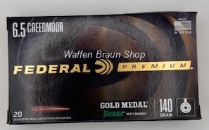 Federal 6,5mm Creedmoor 140gr, Sierra Matchking BTHP 