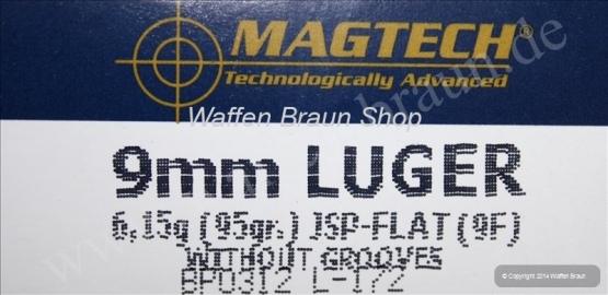 Magtech 9MM LUG JSP/FL 95GR 6,15g A50 #9F 