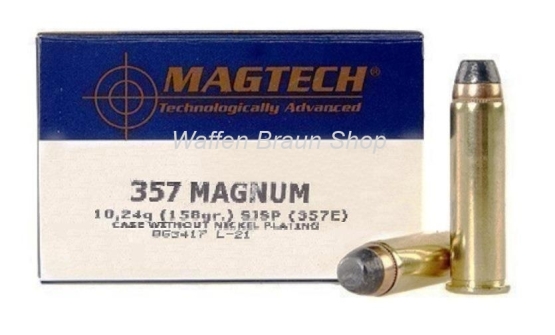 Magtech.357MAGSJSPFL 158GR A50#357E 