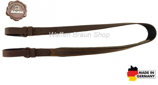 AKAH Gewehrriemen Pull-up Leder mit Wollfilz 
