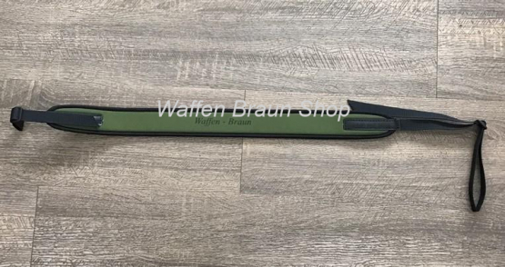 Gewehrriemen Neopren mit Kautschukunterlage Grün 110 cm 