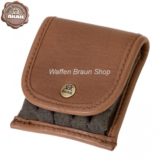 AKAH Patronenetui Elchleder mit Loden 