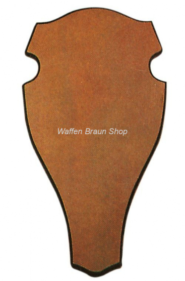 Geweihbrett für Rot- u. Damhirsch, 29x17 cm, abgerundete Form, ohne Ausfräsung, hell 