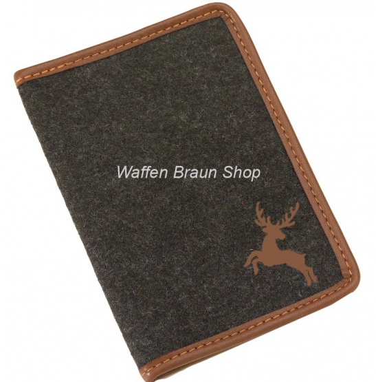 AKAH Jagdscheinetui Loden braun 