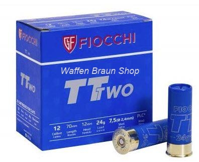 FIOCCHI-Munition	Fiocchi Mun / Schrot / Sport	TT TWO / 12/70 / 12mm	24 g / # 7,5 / 2,4 mm 25 Stück 