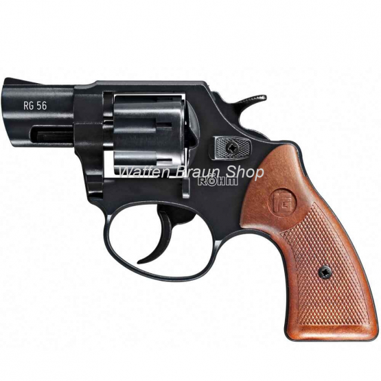 Röhm Schreckschuss Revolver RG 56 Kaliber: 6 mm Flobert Knall, nkl. Koffer, Abschussbecher und Reini 