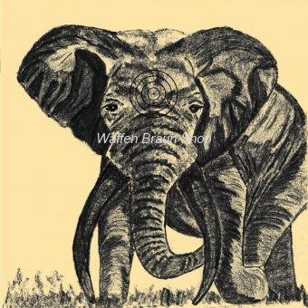Elefanten-Scheibe Serie Großwildjagd 