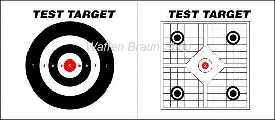 Test Target aus hochweißem 190 gr/m² Karton 