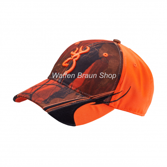 Browning Kappe Camo Blaze, Orange, Camo, 80% Polyester, 20% Baumwolle, Einheitsgrösse 