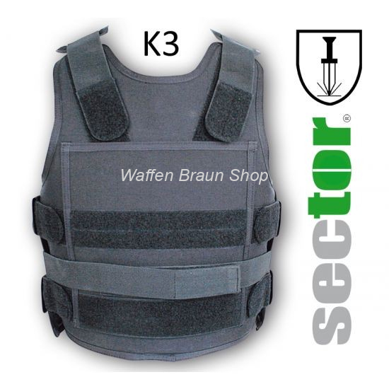 K3 zertifizierte Stiichschutzweste sector TW19 Größe 2xl 