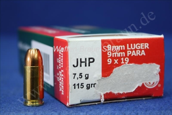 S+B 9mm Luger JHP 115grs. 50St 