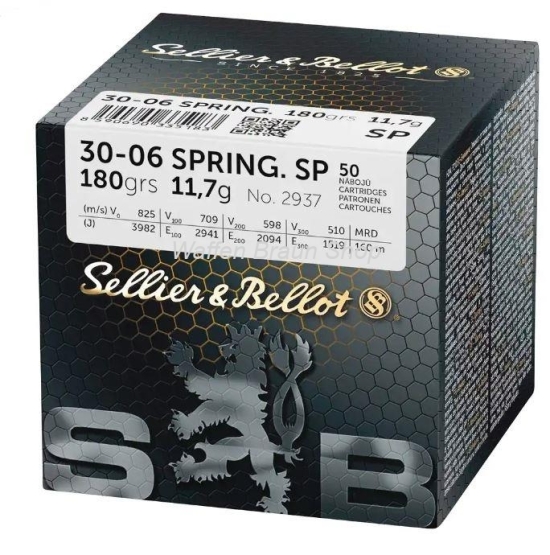 S+B Kal. 30-06 Spring. Soft Point  11,7g/ 180grs 50 Stück 