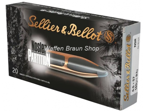 S+B 6,5x57 Nosler Partition 9,1g/140grs. 