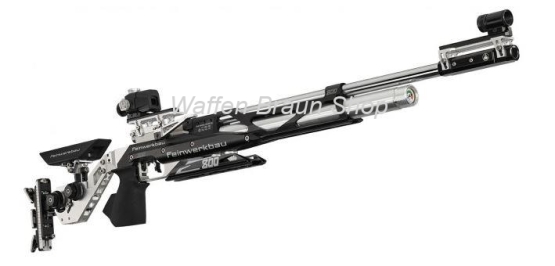 FEINWERKBAU Luftgewehr 800 X, Aluschaft, links, schwarz/silber, Griff Größe M, Kal. 4,5mm/.177 