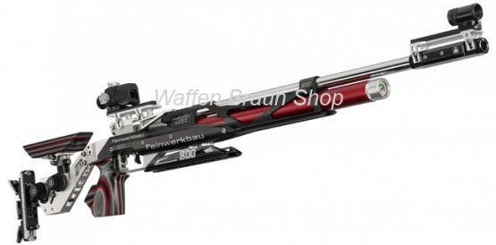FEINWERKBAU Luftgewehr 800 X, Aluschaft, rechts, Sichtholz rot, Griff Größe M, Kal. 4,5mm/.177 