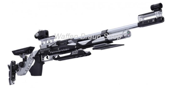 FEINWERKBAU Luftgewehr 800 X Hybrid, Aluschaft, links, schwarz/silber, Griff Größe M, Kal. 4,5mm 