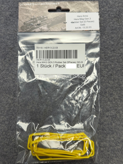 Hera MAG GEN.3 Rubber Set (5Pieces) GELB 