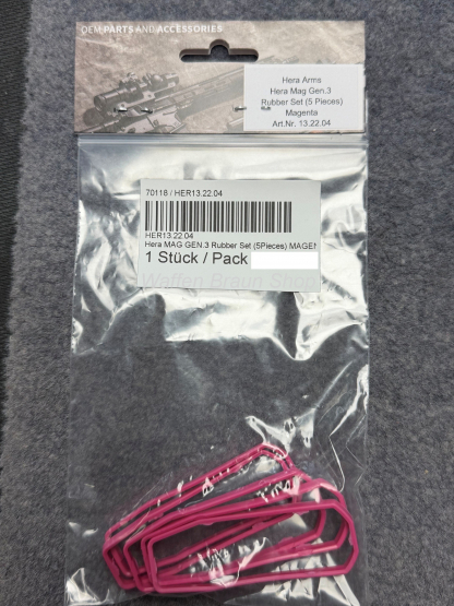 Hera MAG GEN.3 Rubber Set (5Pieces) MAGENTA 
