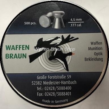 Waffen Braun Sport glatt .177 4,49mm 0,53G 500 Stück 