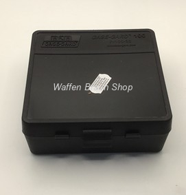 MTM Munitionsbox mit Klappdeckel 100RDS .38/.357 Schwarz 