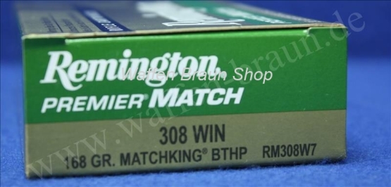 Remington .308 Win BTHP 168 grain 20STK #RM308W7 