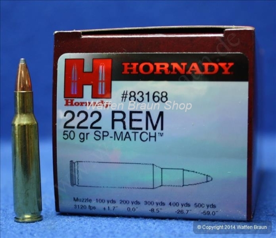 Hornady .222 remington SP 50 grain #83168 50 Stück 