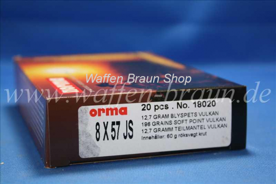 NORMA 8X57 JS VULKAN 12,7G 196GR 20 Stück 