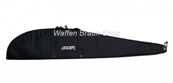 Leader Futteral Spezial für Waffen mit ZF 132x28cm Schwarz 2er Zipper & Schloss 