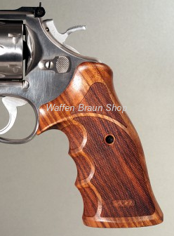 S&W N-Rahmen round butt, geschlossenem Griffrücken, Fingerrillen, stark tailliert, Rhomlas, Gr. XL 