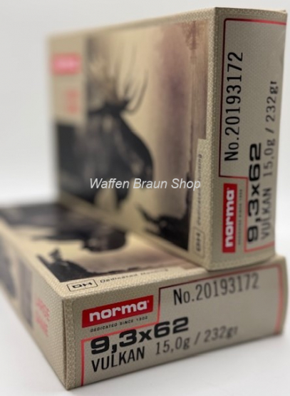 NORMA 9,3X62 VULKAN 15,0G 232GR 20 Stück 