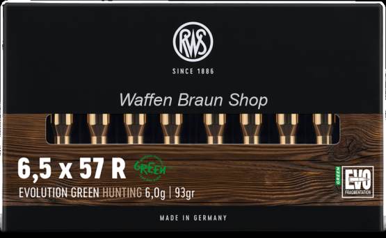 RWS  6,5X57 R EVO GREEN 6,0G 20ER 