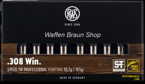 RWS .308 Win Speed Tip Pro Short Rifle 10,7g/165grs 20 Stück 