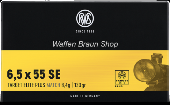 RWS TARGET ELITE PLUS 6,5 x 55 SE 8,4g, 20 Stück 