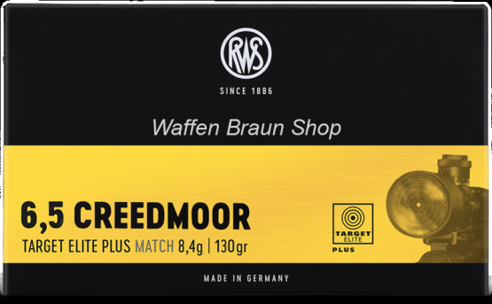 RWS TARGET ELITE PLUS 6,5 Creedmoor 8,4g, 20 Stück 