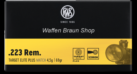 RWS .223 Rem. Target Elite Plus Match 4,5g / 69grs a"20 Stück 