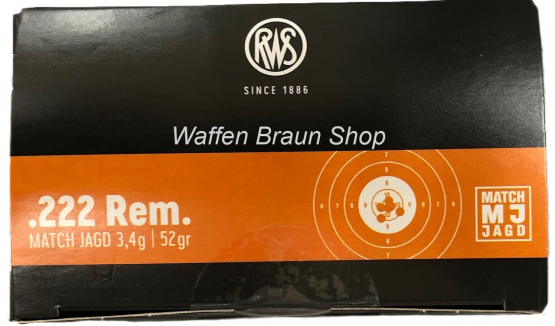 RWS .222 REM MJ 3,4G 30ER 