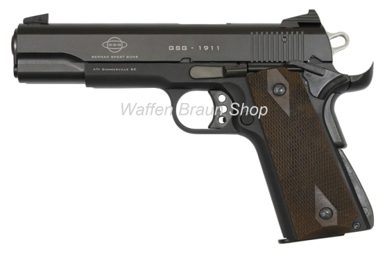 Pistole GSG -1911 schwarz mit Kunstoffgriffschalen inkl. 10 Schuss Magazin Kal. 22lr 