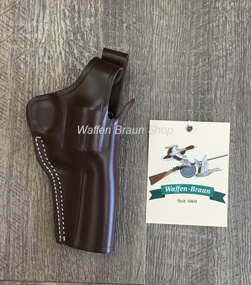 Sickinger Holster für S&W 4"-Frame G-Man mit Klemmfeder Braun 