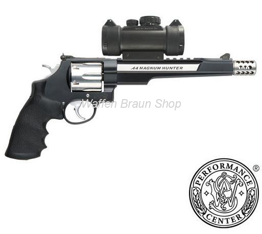 S&W Rev. Mod. 629 Hunter, 7,5", cal. .44 Mag., mit Kompensator incl. Red Dot/Green Dot 