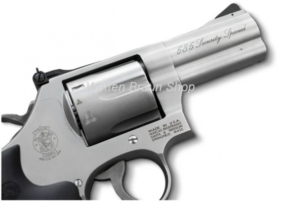 S&W Revolver M686 ".357 Security Special, 4", RB (Stainless / HOGUE Gummigriff) 