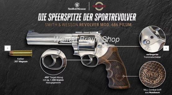 S&W Revolver Mod. 686 Pilum, 6", Kal. .357 Magnum 