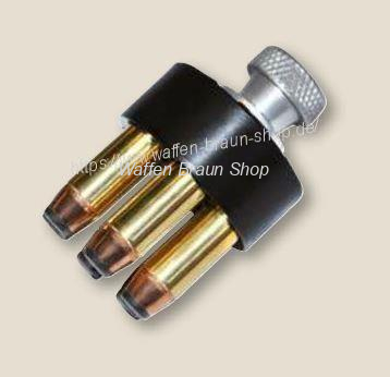 HKS-Speedloader Mod. 586-A, für S&W L-Rahmen-Rev. .357, f. M581/586/681/686 mit 6-Schuss-Trommel 