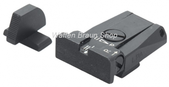 LPA Mikrometer-Visier "SPR96BE", für Beretta Stock und Brigadier, inkl. Korn 