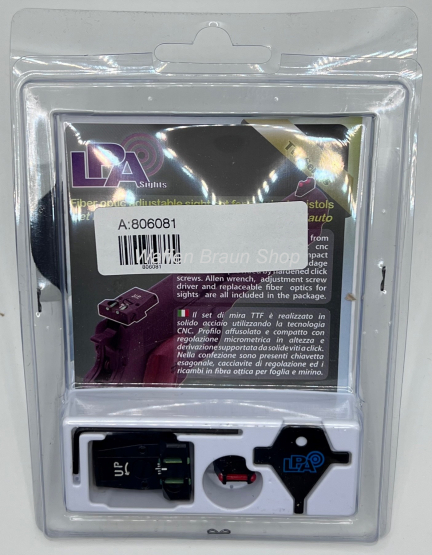 LPA "FiberOptic" Visier TTF f. CZ M75/85 neu. Nicht für SP-01"Shadow" 