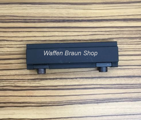 Walther Visierlinienerhöhung 9,5 mm , 7cm lang, für Luft- und KK Gewehre,für den Diopte,  Schwarz 