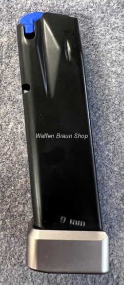 Walther Magazin 18 Schuss, Aluboden inox Compact M, Steel Bulk 