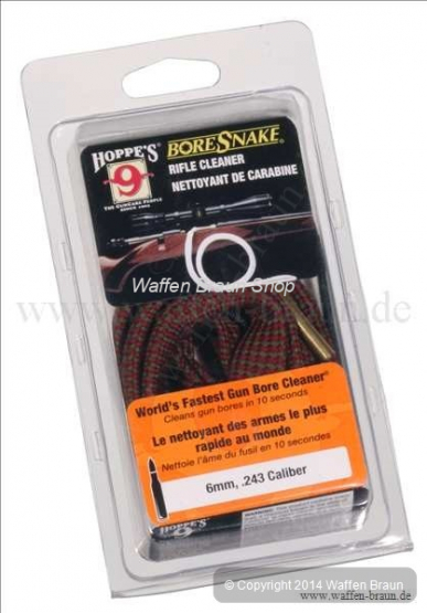 Hoppe s Bore Snake/ Qucik Clean 6mm / .243 für Langwaffen 